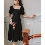 ブラック | ロングワンピース Aライン 半袖 | NinaetLina