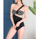 ワンショルダーワンピース水着 レディース 小胸 | NinaetLina | 詳細画像4