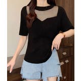 サマーニット 胸元シースルー リブニット | NinaetLina | 詳細画像6