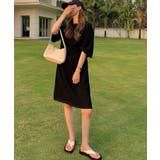 ブラック | ゆったり Tシャツワンピース レディース | NinaetLina