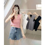 タンクトップ ショート丈 サマーニット | NinaetLina | 詳細画像5