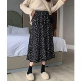 小花柄 フレアスカート Aラインスカート | NinaetLina | 詳細画像3 