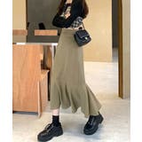 カーキ | マーメイドスカート スリット 韓国風 | NinaetLina