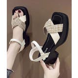 厚底サンダル クロスストラップ 韓国 | NinaetLina | 詳細画像4