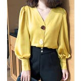 イエロー | スキッパー ブラウス レディース | NinaetLina