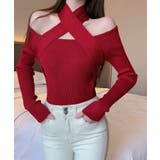 ショート丈トップス へそ出し リブニット | NinaetLina | 詳細画像8