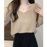 モカ | 透かし編みニット メッシュニット レディース | NinaetLina
