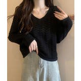 透かし編みニット メッシュニット レディース | NinaetLina | 詳細画像3