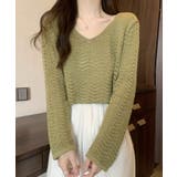 透かし編みニット メッシュニット レディース | NinaetLina | 詳細画像5