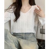 透かし編みニット メッシュニット レディース | NinaetLina | 詳細画像7