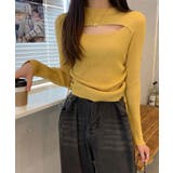 イエロー | ニットトップス 胸開き ニットウエア | NinaetLina