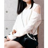 ケーブル編みニット レディース 肩だしニット | NinaetLina | 詳細画像2