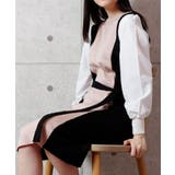 袖切り替え ニットワンピース ロング配色 | NinaetLina | 詳細画像6