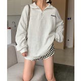 オフホワイト | トレーナー フロントジップ 裏起毛 | NinaetLina