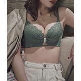 グリーン | レディースインナー激盛レース ブラジャー ノンワイヤーブラジャー&ショーツ | NinaetLina