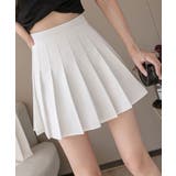 ホワイト | プリーツミニスカート インナーパンツ付き レディース | NinaetLina