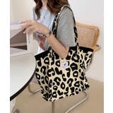 ホワイト×ブラック | ヒョウ柄トートバック トレンド 韓国 | NinaetLina