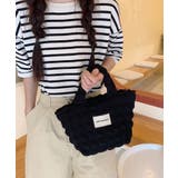 ブラック | ミニトートバッグ ポップコーン軽量バッグ レディース | NinaetLina