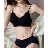 ブラック | リブ素材 ブラショーツ 2点セット | NinaetLina