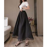 ブラック | シフォンガウチョパンツ レディース ボトムス | NinaetLina