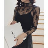 ブラック | レース チュール トップス | NinaetLina