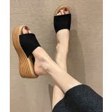 ブラック | 厚底 ミュールサンダル レディース | NinaetLina