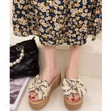 アイボリー | 厚底サンダル ウエッジソール 韓国風 | NinaetLina