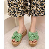 グリーン | 厚底サンダル ウエッジソール 韓国風 | NinaetLina
