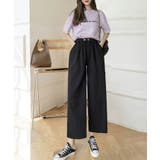 ブラック | ワイドパンツ レディース ボトムス | NinaetLina