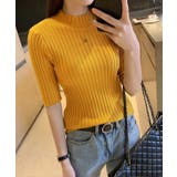 イエロー | リブニット トップス レディース | NinaetLina
