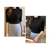 リブニット トップス レディース | NinaetLina | 詳細画像5