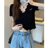 半袖Tシャツ メロウフリルトップス ショート丈トップス | NinaetLina | 詳細画像6