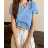 半袖Tシャツ メロウフリルトップス ショート丈トップス | NinaetLina | 詳細画像9