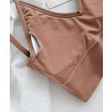 ショート丈 リブ キャミソール カップ付き おしゃれ vネック キャミソール | NinaetLina | 詳細画像6