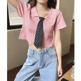 リブニット ショート丈 へそ出し 半袖 | NinaetLina | 詳細画像8