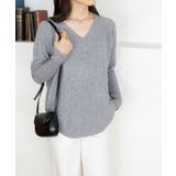 グレー | Vネックニット 長袖 秋 | NinaetLina