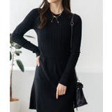 ブラック | ニットワンピース レディース トップス | NinaetLina