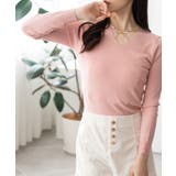 ピンク | Vネックニット レディース トップス | NinaetLina