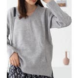 グレー | Vネックニット レディース トップス | NinaetLina