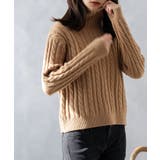 キャメル | ハイネックニットトップス レディース秋冬 | NinaetLina