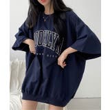 ネイビー | BROOKLYNプリントオーバーTシャツ | NinaetLina