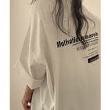 MotivationロゴプリントオーバーサイズTシャツ | NinaetLina | 詳細画像3