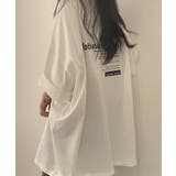 ホワイト | MotivationロゴプリントオーバーサイズTシャツ | NinaetLina
