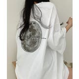 フルムーンプリントオーバーサイズTシャツ | NinaetLina | 詳細画像1
