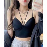 ブラック | カップ付きキャミソールホルターネック | NinaetLina