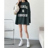 前プリントビックシルエットロングTシャツ カットソー | NinaetLina | 詳細画像12