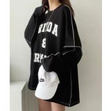 前プリントビックシルエットロングTシャツ カットソー | NinaetLina | 詳細画像16