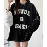 前プリントビックシルエットロングTシャツ カットソー | NinaetLina | 詳細画像20