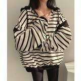 Vネックボーダープルパーカー | NinaetLina | 詳細画像5