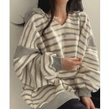 Vネックボーダープルパーカー | NinaetLina | 詳細画像6